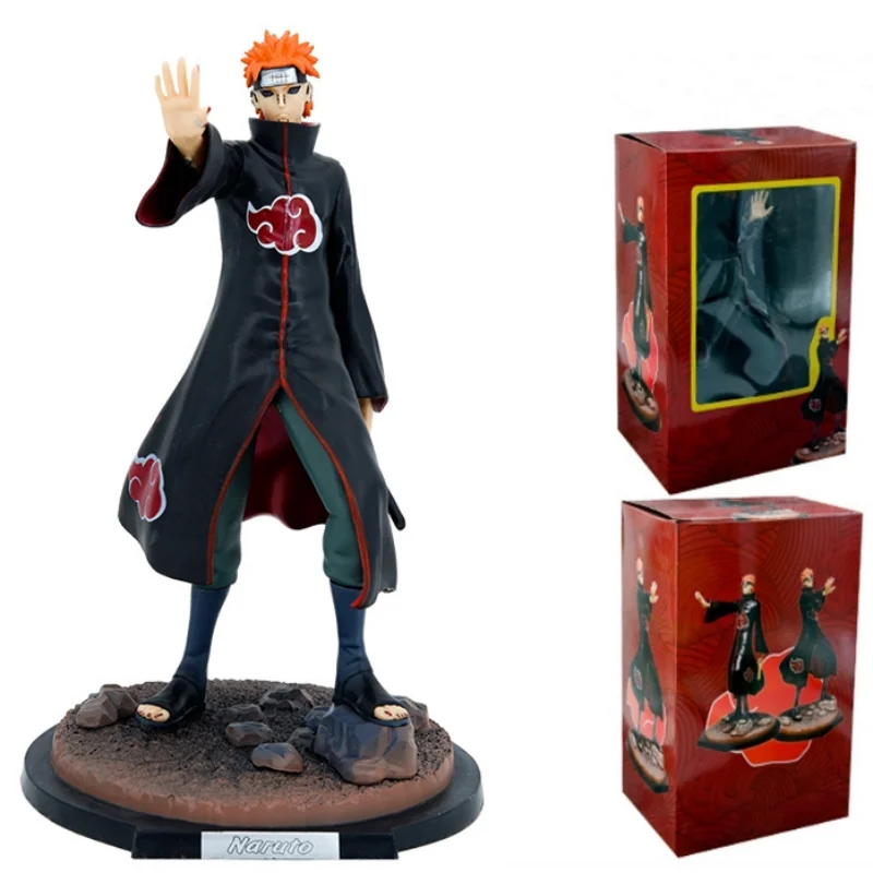 

New 28cm Doll Model Uzumaki Naruto Anime Figures The Dawn Organization Standing Posture Pain Figurines Decoration Kids Toys Gift