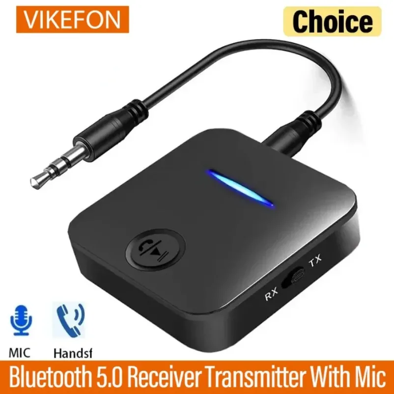 Veh Anti Bluetooth 5.0 Audio Receiver 3.5mm Aux Jack Stereo