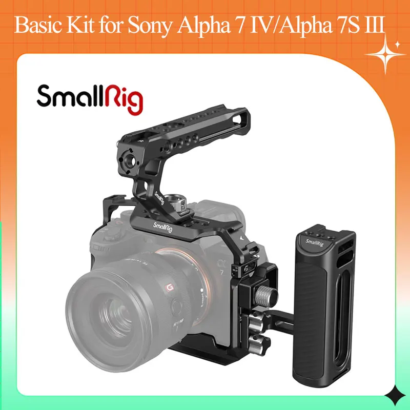 Smallrig Full Dslr Cage Per Sony Alpha 7 Iv / Alpha 7S Iii Advanced Cage Kit L-Staffa Piastra Di Base Per Sony A 7 Iv/A 7S Iii 3669