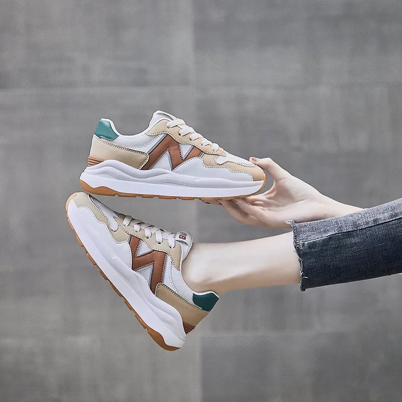 Women Sneakers Breathable Platform Shoes Ladies Sport Mesh Sneakers Woman Flat Shoes Fashion Soft Sole Footwear Tennis Shoes