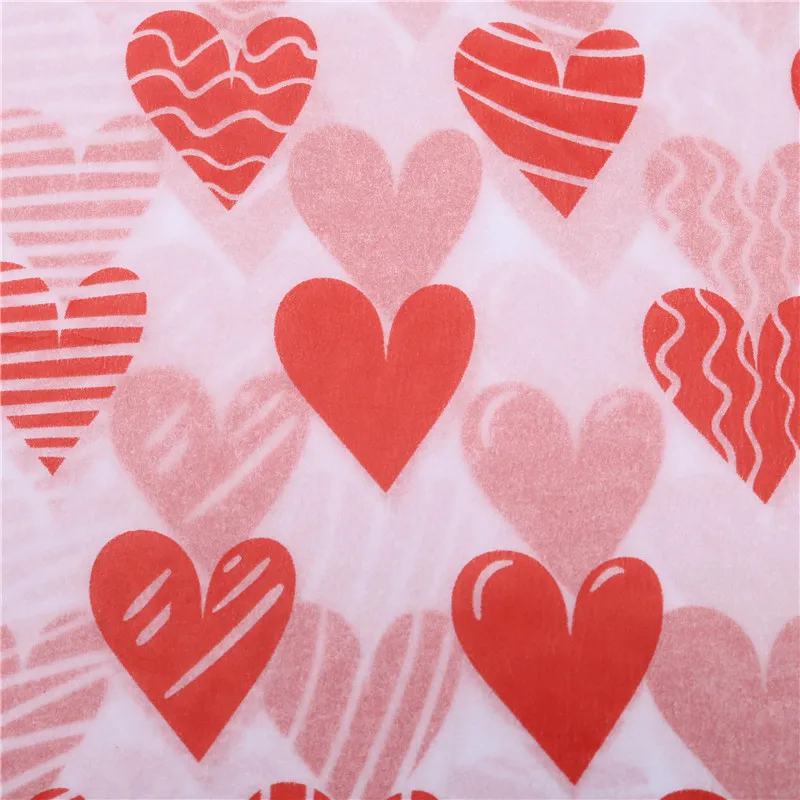 Carta Velina Per Regali 50x70 Cm | 40 Fogli Con Motivo Cuore E Happy Birthday, Per Confezioni E Decorazioni