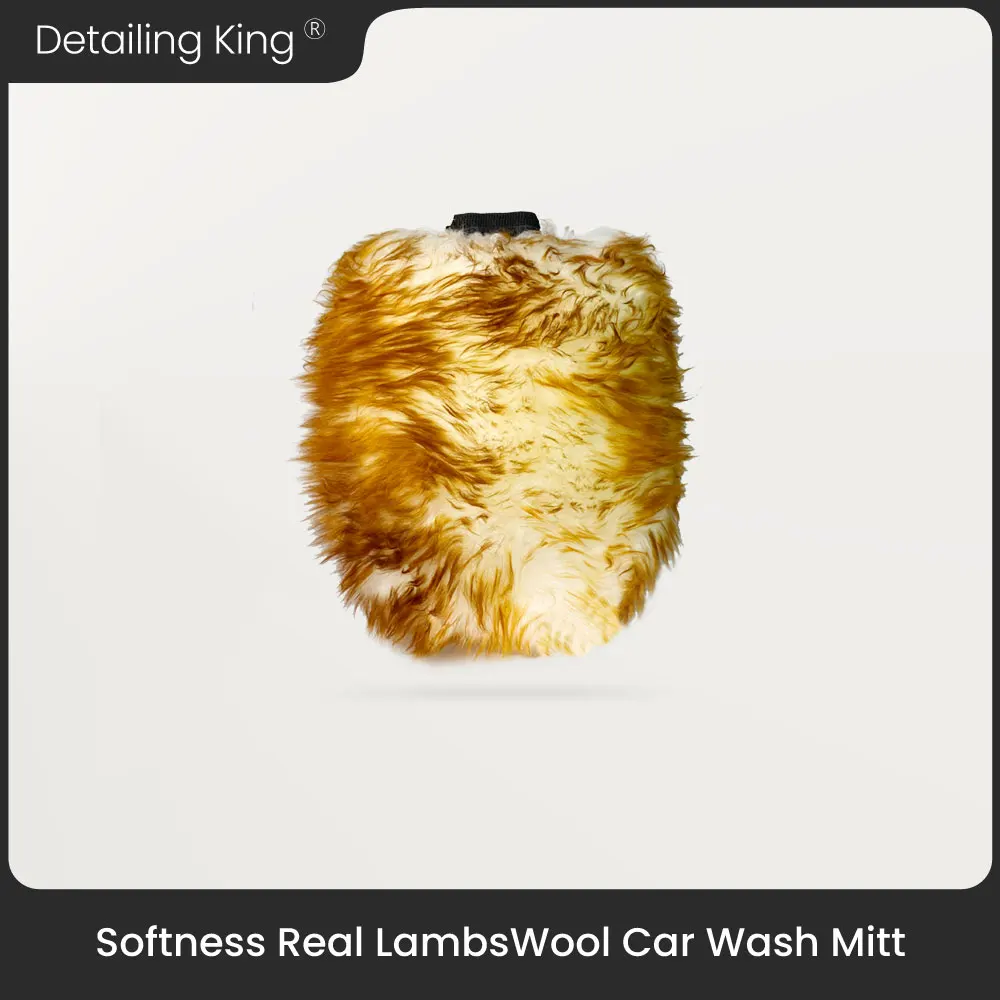 Car Cleaning Gloves Natural LambsWool SCRATCH FREE Ultra Soft Car Wash Mitt