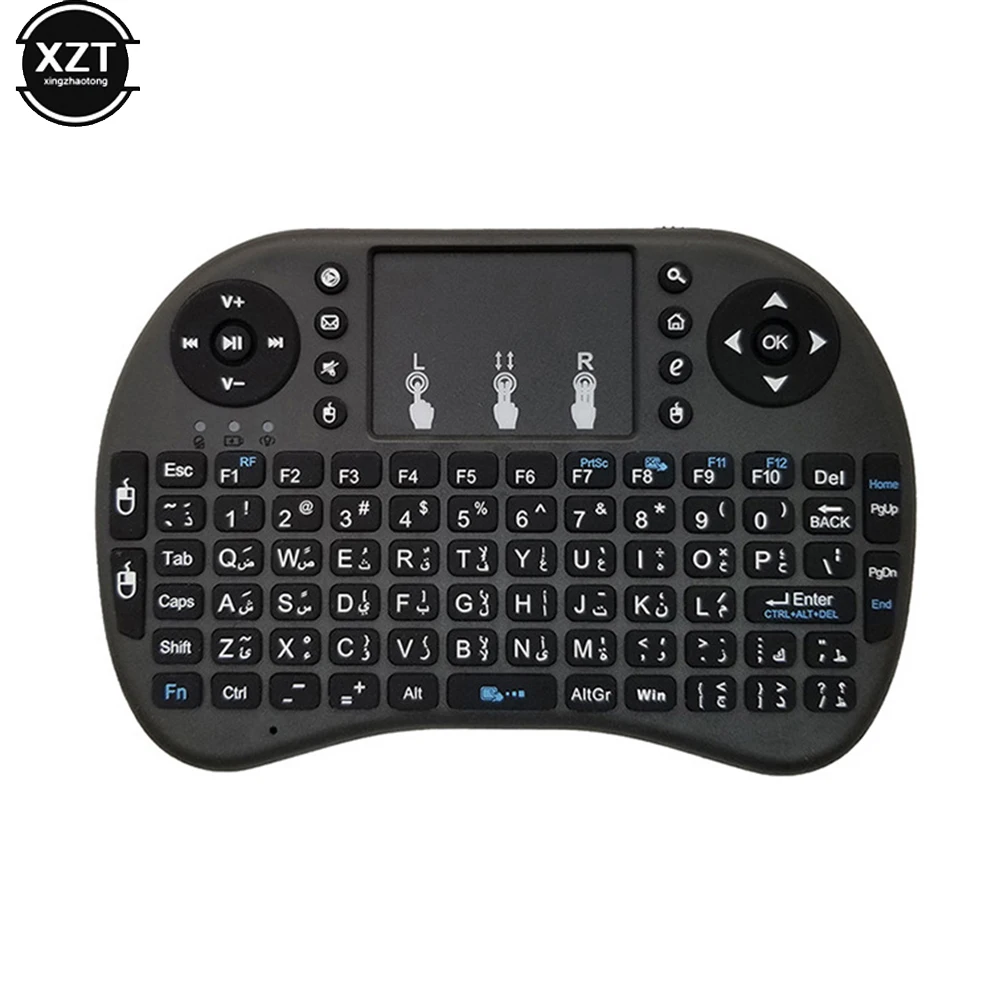 Mini teclado sem fio com touchpad, retroiluminado,