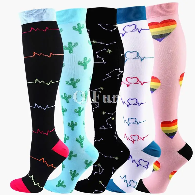 Sports Socks Compression Fit For Medical Varicose Veins Edema Diabetes Nurse Maternity Pregnant Women Men Cycling