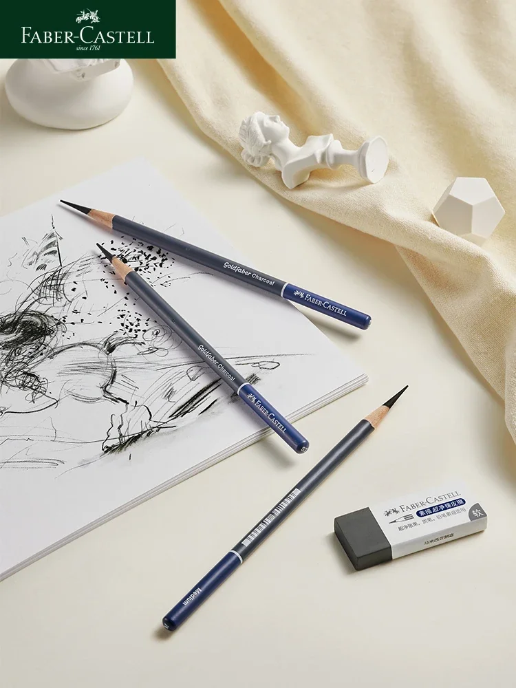 Faber Castell Goldfaber Sketching Pencils Set for Shading - Charcoal Graphite Pencils for Drawing and Sketching Artists 5/6PCS 5
