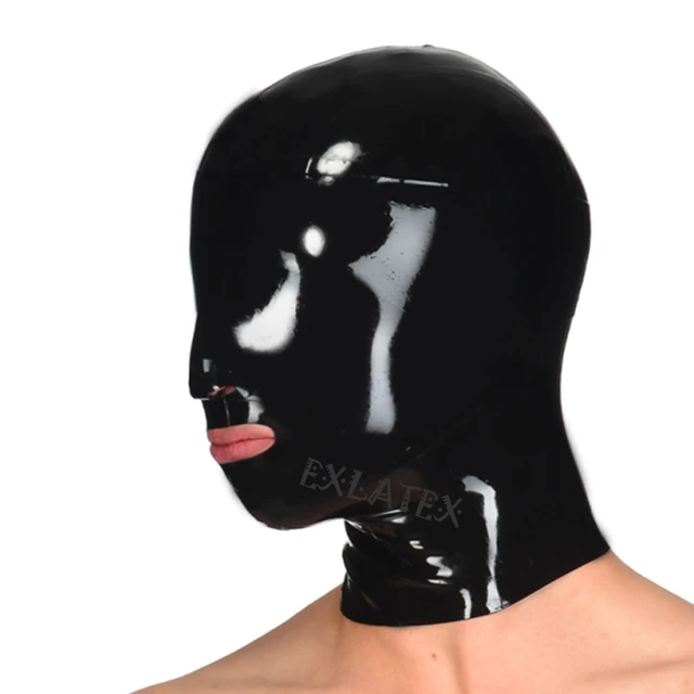 Lære udenad web flyde Latex Hood Adult Fetish Mask Latex Rubber Anatomical Mask Seamless Sm  Asphyxia Mask With Zipper With Mouth Open Deadpool Mask - Cosplay Costumes  - AliExpress