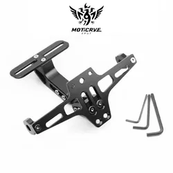 Aluminum Alloy Universal Motorcycle License Plate Holder (Black)