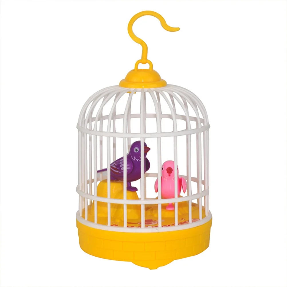

1Pc Simulation Bird Cage Voice Control Birdcage Toy Funny Educational Toys Children Kids without Random Color