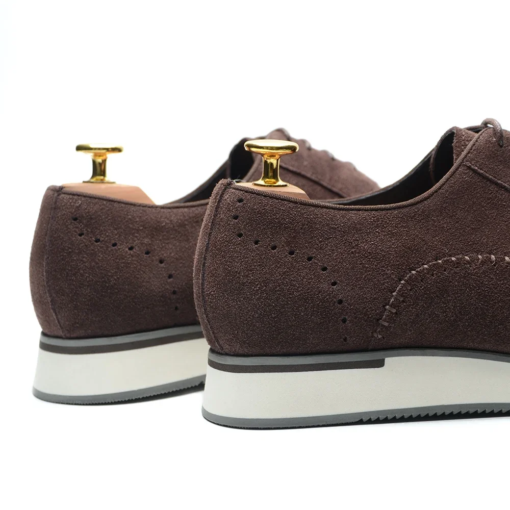Classic Mens Cow Suede Leather Oxford Sneaker Lace-up Business Office Casual Footwear Autumn Winter Men Shoes Male Flats mens shoes