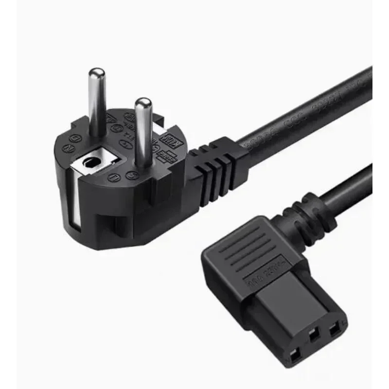 EU 전원 공급 케이블 IEC C15 C13 1.5m L자형 유럽형 전원 연장 코드 가정용 전기 기기 UPS PDU 서버용
