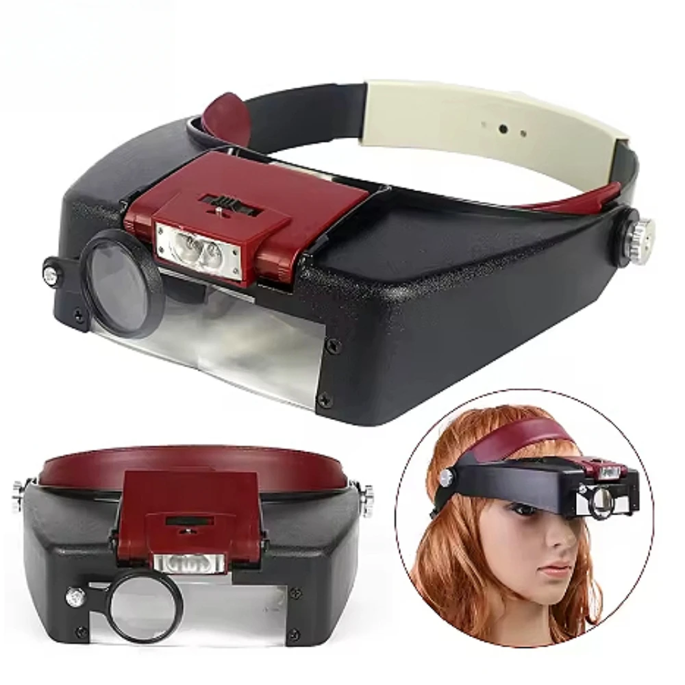 Lupadegafascondiadema10X,lupaLEDdetamañoajustable,gafasparalectura,lupaoptivisoriluminada-AliExpress1420
