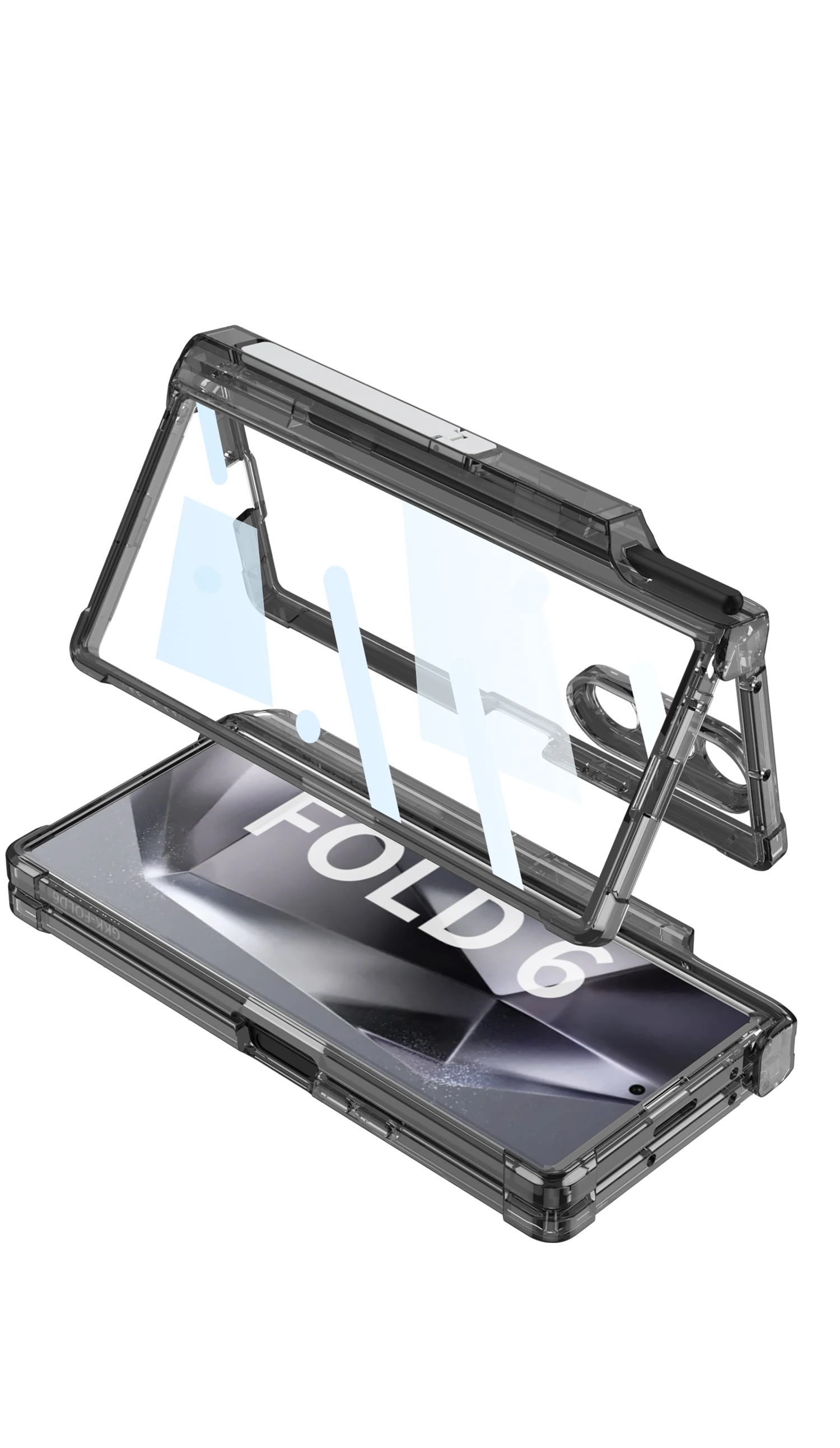 Transparent Airbag Screen Protective Case for Samsung Galaxy Z Fold 6 Fold6 Case