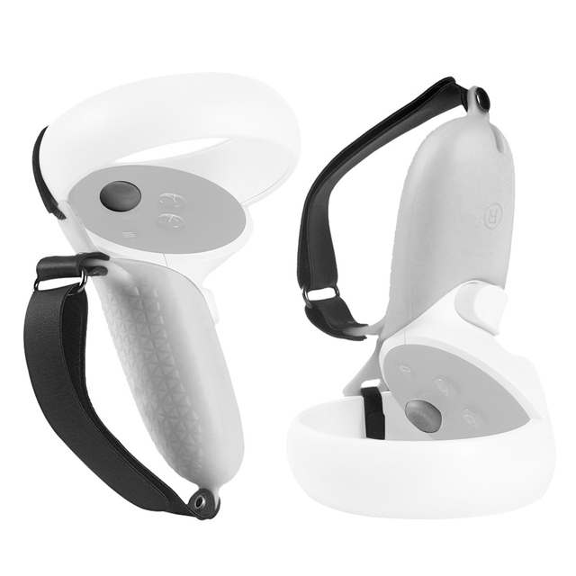 VR Accessories Soft Touch Controller Grip Cover Non Slip Protective Sleeve Silicone With Knuckle Strap For Oculus Quest 2