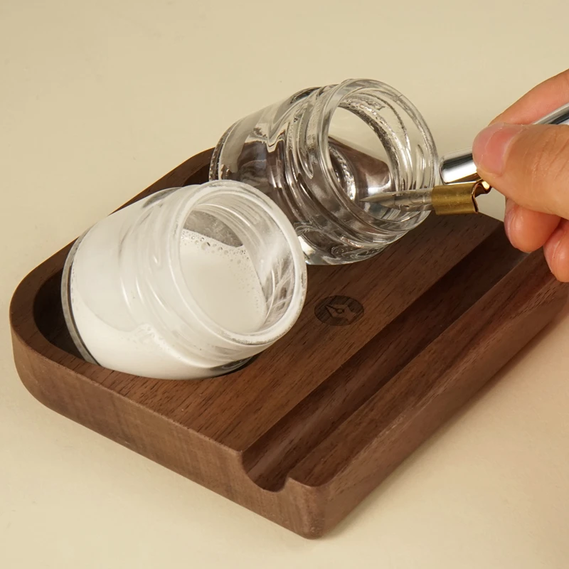 Calligraphy Ink Holder English Dip Pen Holder Pen Shelf Seal Container Glass Bottle Walnut Wood pen holder stationery organizer stationery storage box