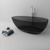 1600x800x540mm New Design Resin Freestanding Bathtub Online Celebrity Colored Transparent Muti-Sized Tub RS1005A 1