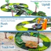 Dinosaur World Track Racing Track Toy Set Dinosaur Railway Toy Car Educational Bend Flexible Race Track Toys For Boy Gift 4