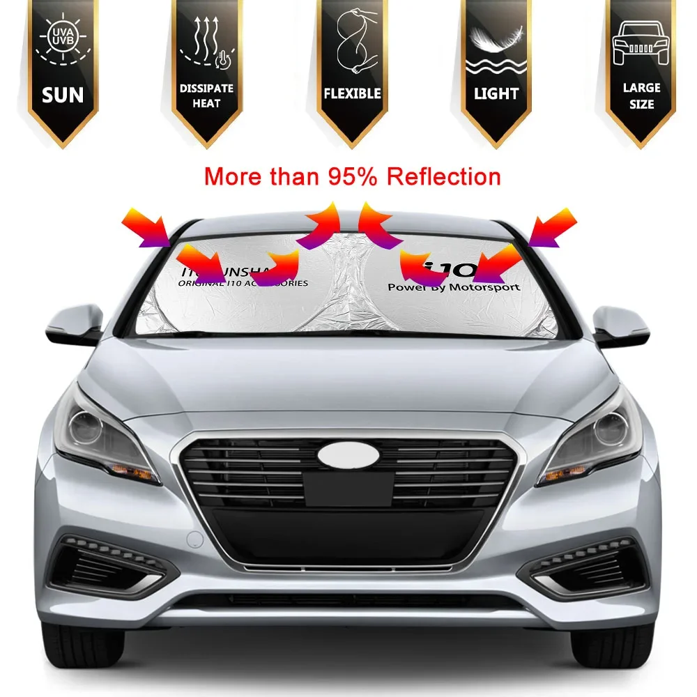 For Hyundai Ioniq I10 I20 I40 Eon Creta Equus Ix55 Car Windshield Sun Shade Cover Anti UV Reflector car sunshade windshield sunshade windshield sun shade