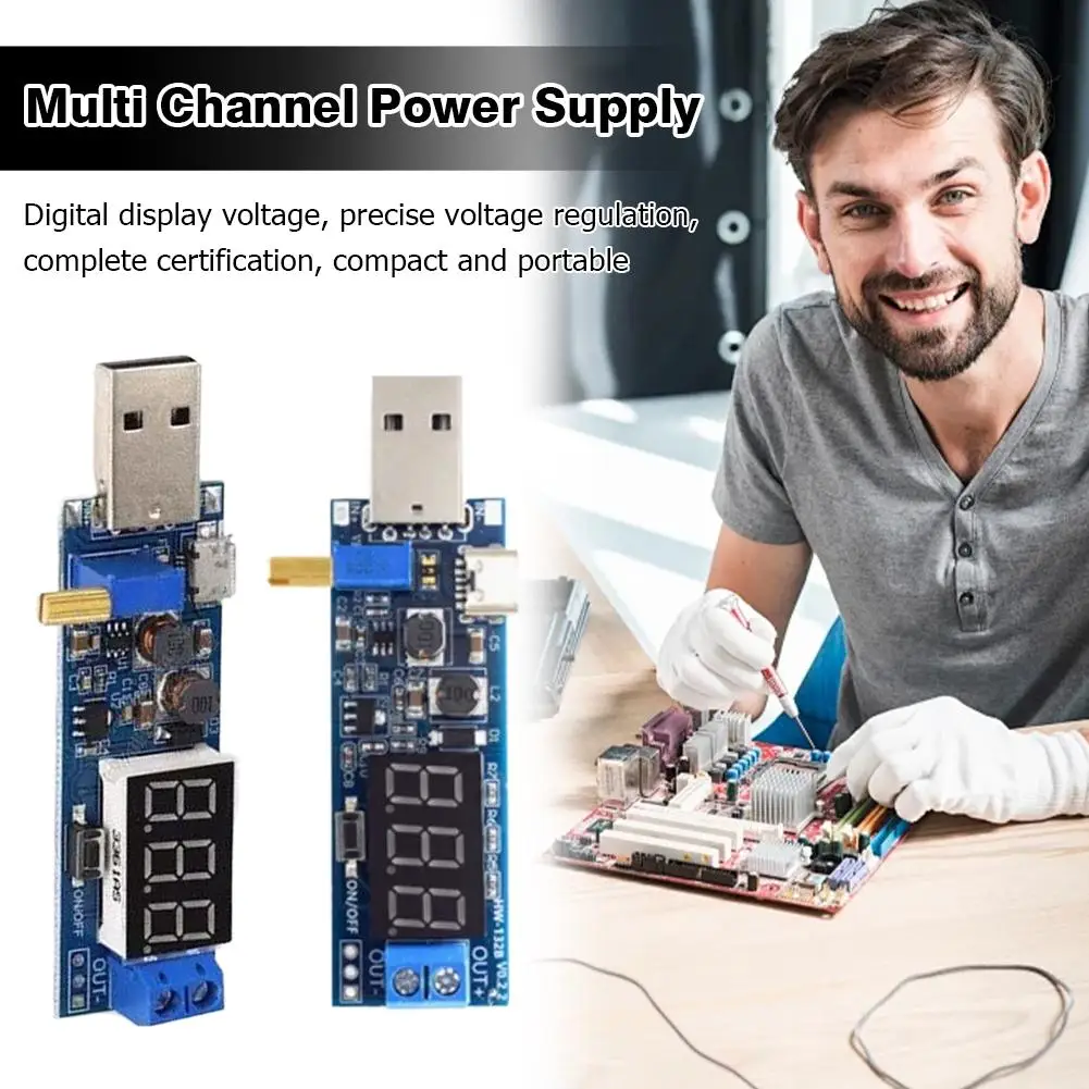 DC-DC USB 부스트 전원 공급 장치 레귤레이터 모듈 컨버터 5V 3.3V, 9V, 12V, 24V 데스크탑 전원 공급 장치 모듈