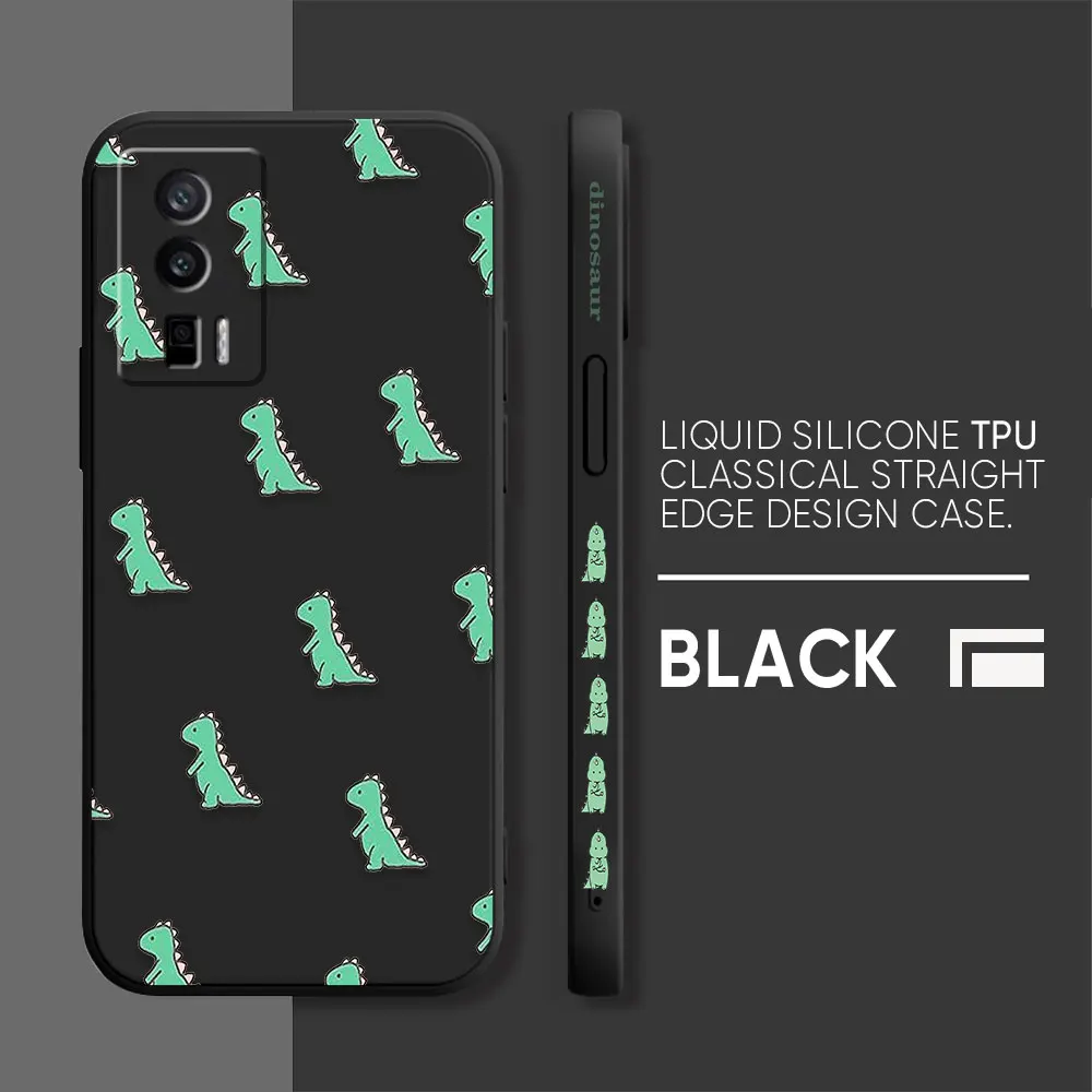 thumbnail image 1 of Case For Redmi K60E K50 K40S K40 K30 K20 10C 9 8A 8 10 Pro 4G 5G Colour Simple Liquid silicone Case Cute Little Cartoon Dinosaur, 1 of 5