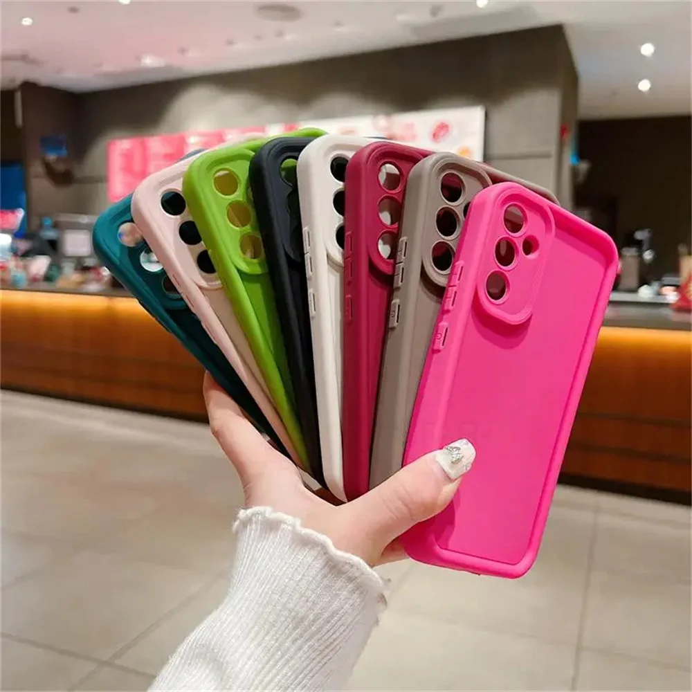 Elegant Matte Silicone Protective Phone Case Cover