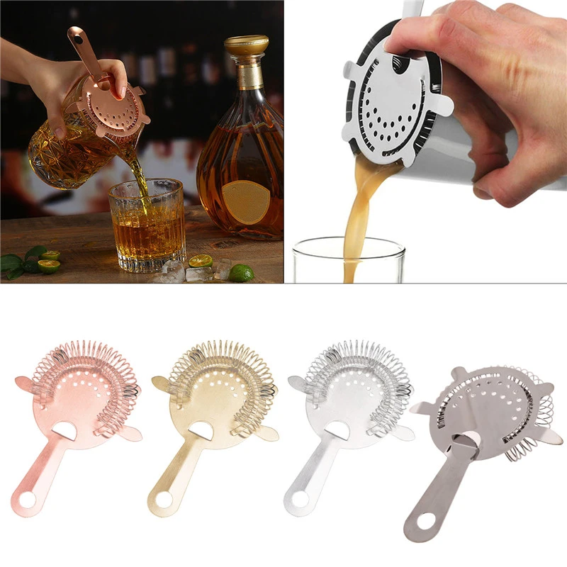 Stainless Steel Bar Strainer Cocktail Shaker Ice Strainer Wire Mixed