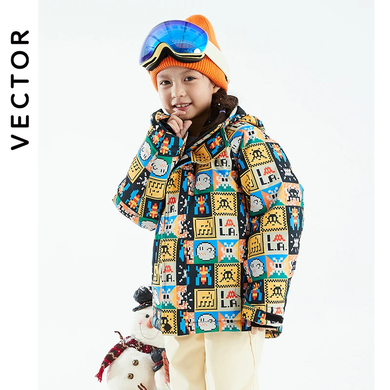 VECTOR Ski Professional Children's Ski Jacket Pants Warm Waterproof Boys Girls Outdoor Skiing Snowboarding Winter Kids Set ski jacket,kids snow suit