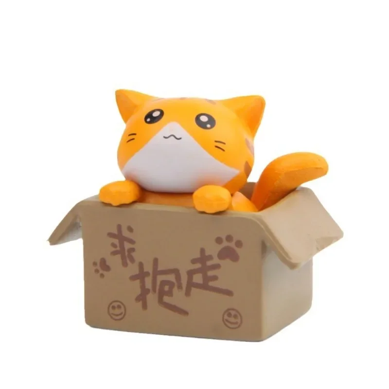 Kawaii Mini Cat Ornament Garden Kitten Statue 1PC Room Decoration Miniature Figurines Home Decor Ideal Gift