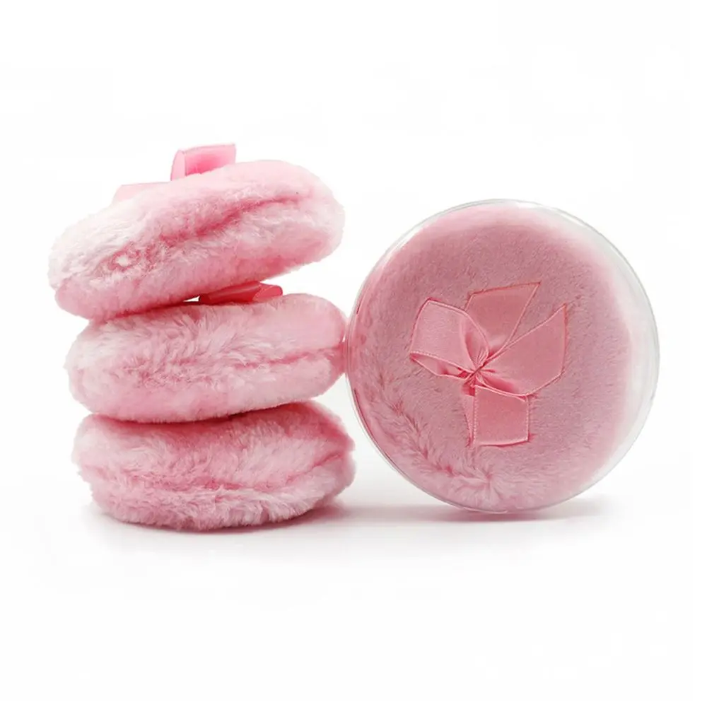 Large Fluffy Powder Puff Ultra Soft Washable Reusable Velour Face Body Powder Puff Loose Powder Puffs Wet Dry Makeup Tool