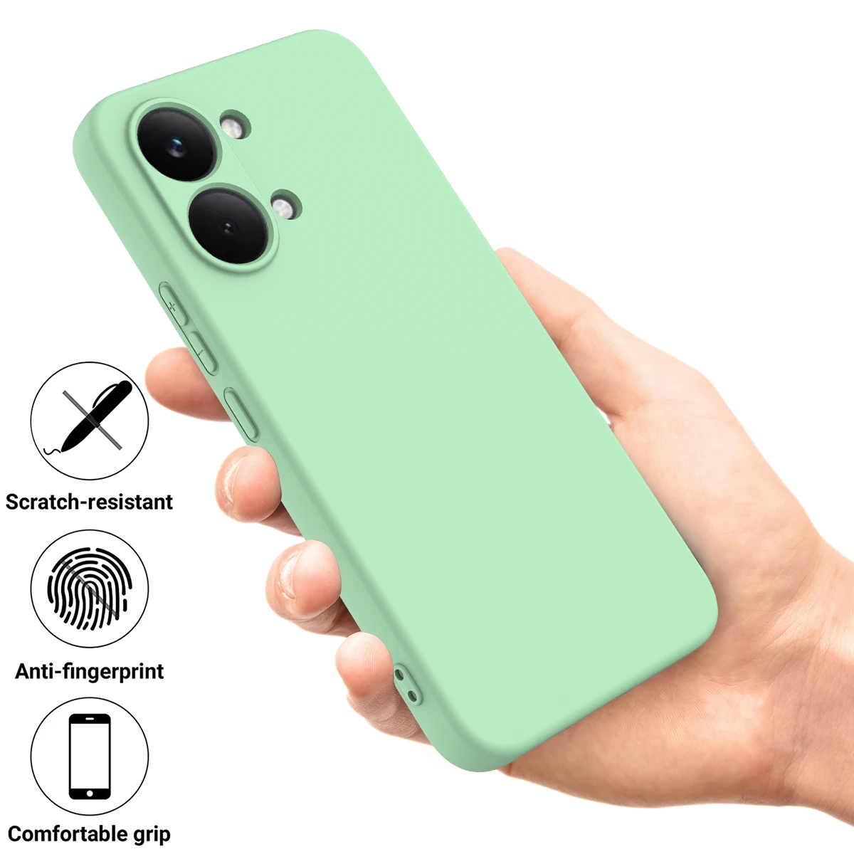 Liquid Silicone Anti-Shock Case with Microfiber Lining and Rugged Armor Design
