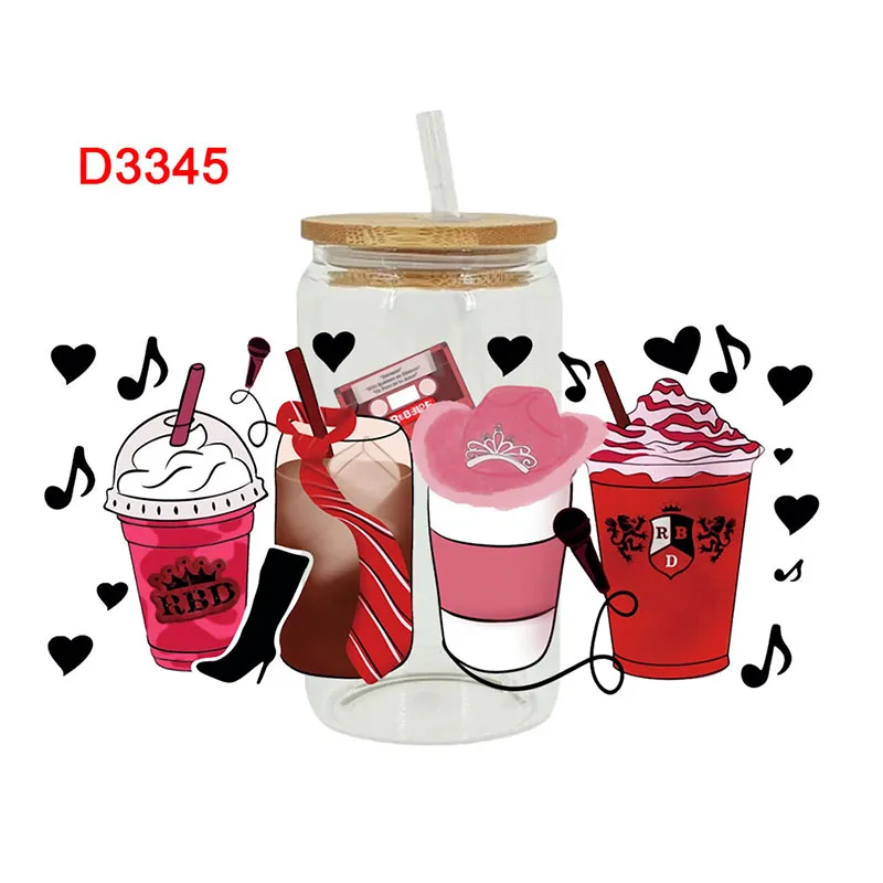 UV DTF Transfer Sticker Karol G Theme For The 16oz Libbey Glasses Wraps Cup  Can DIY Waterproof Easy To Use Custom Decals D3754
