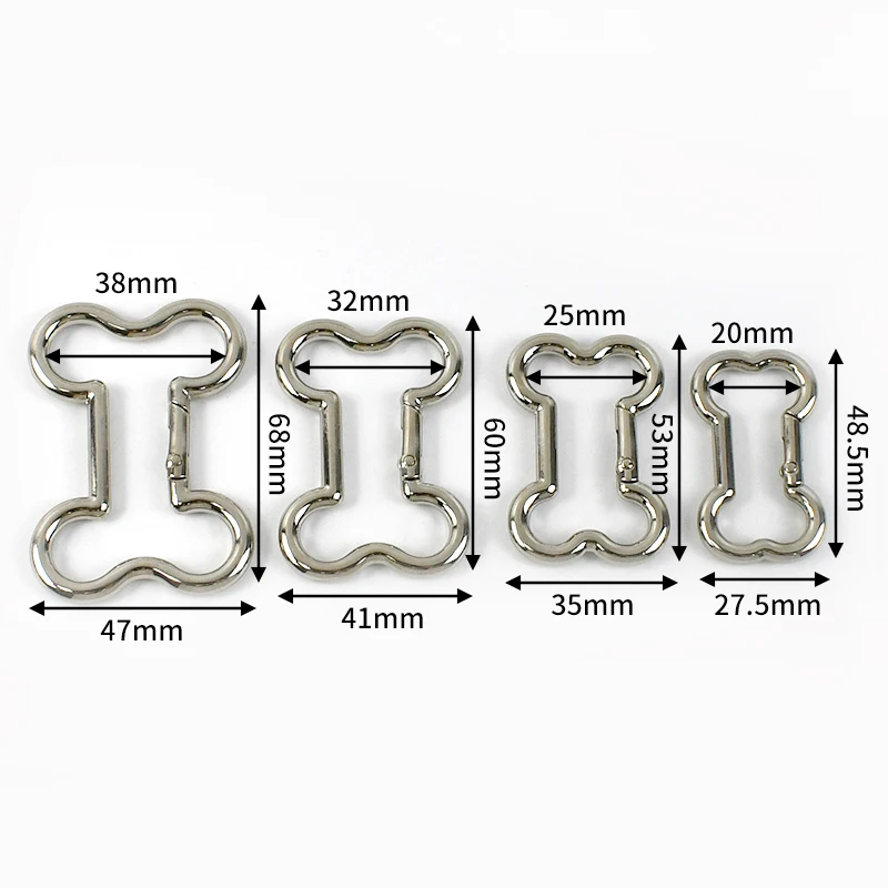 アクセサリー may 5/10Pcs Meetee 20-38mm Spring Ring Metal Buckles Bone Shaped