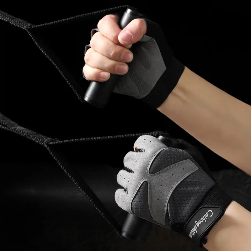 Description Picture 2 of itemCycling Fitness Gloves for Men Women Gym Motorcycle Summer Bicycle Fingerless Anti-slip Sports Weightlifting Breathable Gloves