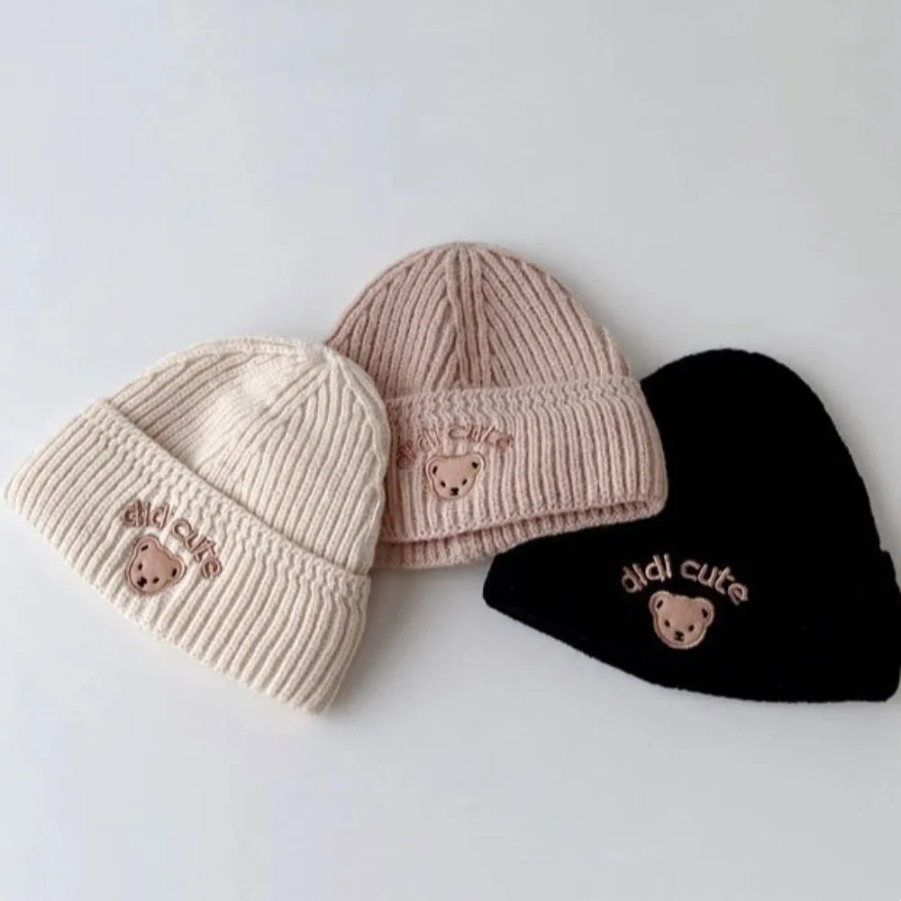 Crochet Wool Baby Beanie Cap for Toddler Boys and Girls