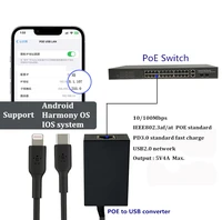 PoE power network card POE to USB Type-C/Lightning converter 1