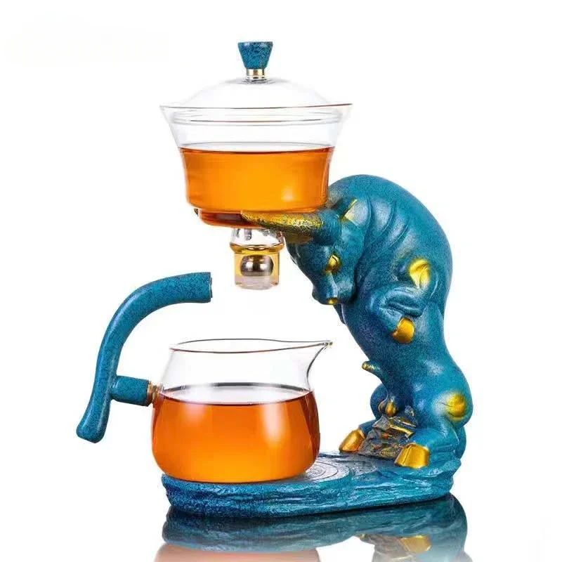 

Automatic Glass Tea Set Infuser Tea Turkish Drip Lazy Tea Maker Water Filter Kung Fu Tea Magnetic Teapot 6 Cups For Gifts