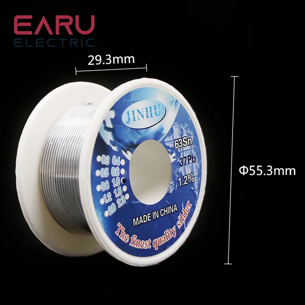 soldering wire Tin lead Rosin Core Solder Wire 0.3mm 0.4mm 0.5mm 0.6mm 0.8mm 1.0mm 2% Flux Reel Welding line Cable Lead Core BGA Repair SMT