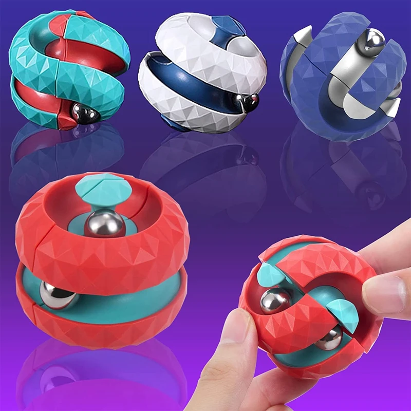 Diamond Pattern Ball Track Gyro Magic Gyroscope Toy Stress Relief Toy Fingertip Pinball Anti-stress Toys Anxiety Relief Adhd - Bilde 2