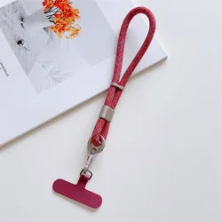 Universal Adjustable Mobile Phone Lanyard with Self - Locking Anti - Drop Design - Durable Polyester Wrist Strap (Red)