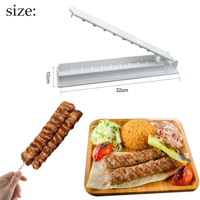 Barbecue Skewer Mold Kebab Press Maker Manual Kabob Mould Outdoor BBQ Tools for Traditional Turkish Kebabs kebab maker,bbq grilling accessories