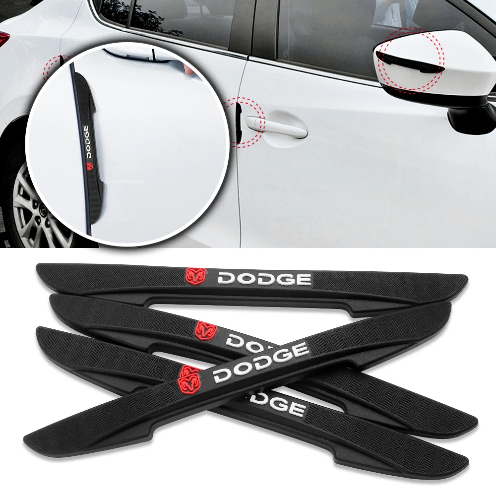 4pcs Rubber Anti Collision Strips Car Door Edge Protector Stickers For