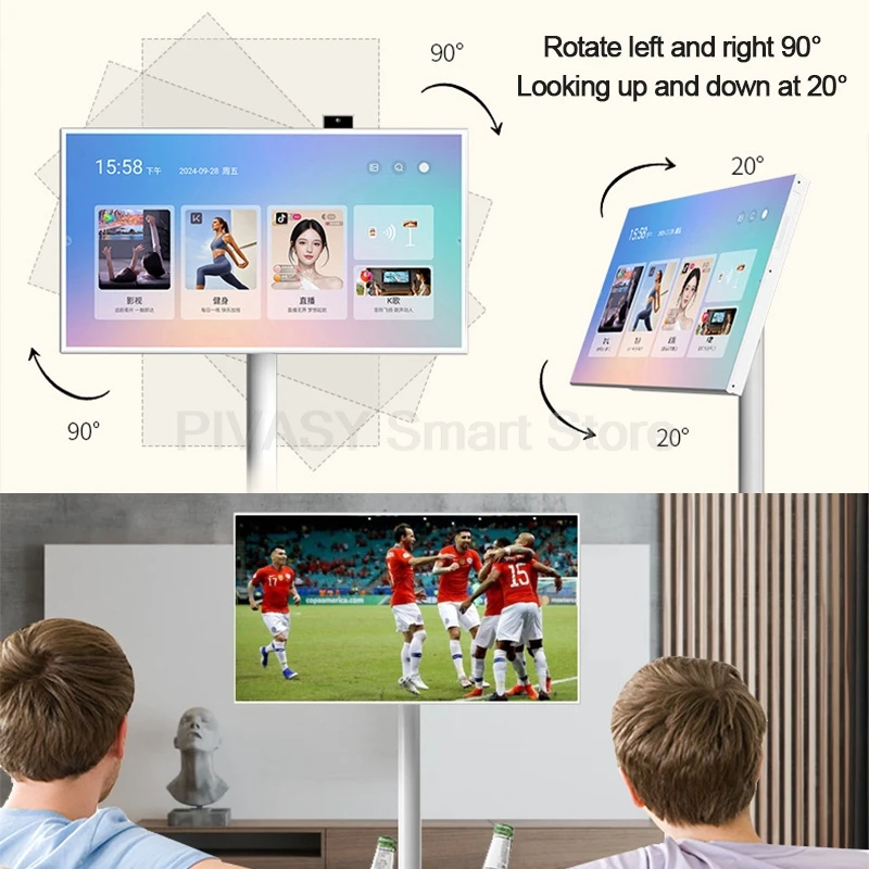 Popular 21.5 Inch Smart Display Touch Screen Android 12 Portable Smart Tv Indoor Conference Mobile Monitor for Gym Gaming Live - Image 3
