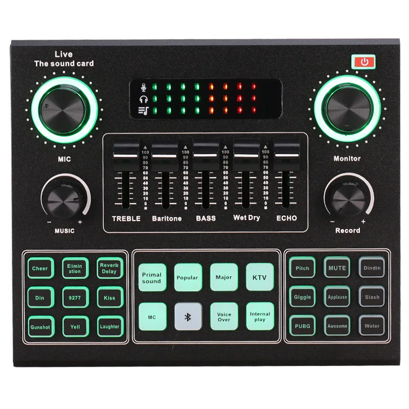 V9 사운드 카드 마이크 세트 USB 사운드 카드 라이브 방송 노래방 컴퓨터 휴대폰 V8 업그레이드 버전