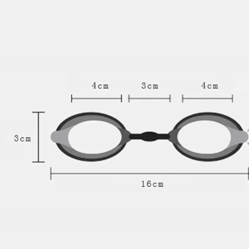 Swimming goggles anti-fog anti-ultraviolet high-definition flat mirror adult boys girls silicone Adjustable  without restraint 2