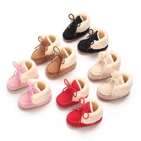 Autumn and Winter Baby Plush Thick Warm Cotton Shoes 0-18 Months Soft Soled Comfortable Non Slip Boots 6