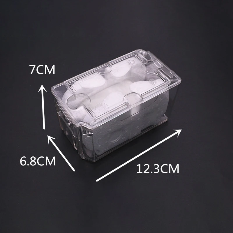 1개 투명 시계 상자 내부 홀더 남성용 반지 상자 빈티지 단일 그리드 시계 상자 플라스틱 PET 크리스마스 선물 상자 남성용