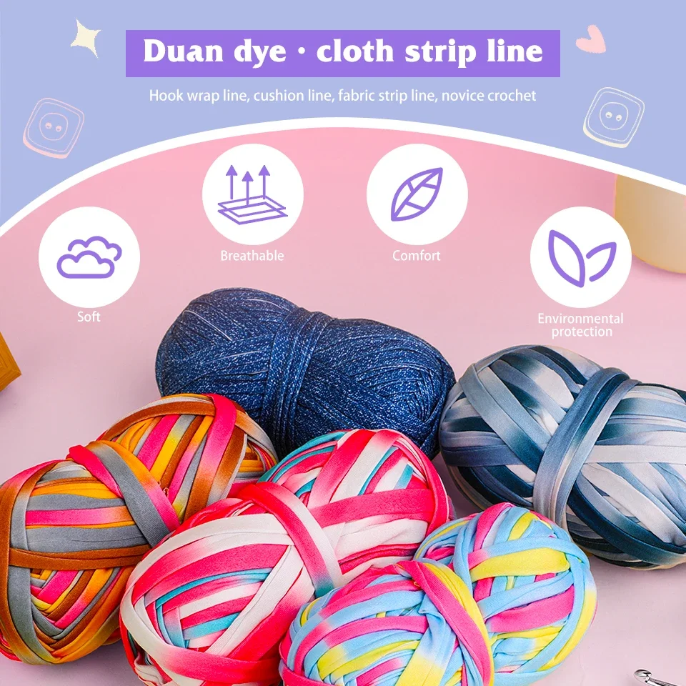 for Knitting 100G/ball High Quality Soft Thick T Shirt Yarn Wool for Hand Knitting Blanket Carpet Handbag Crochet Cloth Threads