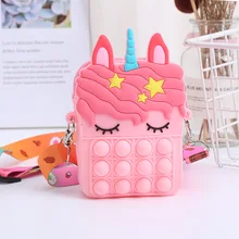  Pop Unicorns Fidget Toys Children Anti Stress Spotify Premium Pop Girls Push Bubble Bag Adult Antistress Squeeze Squishy Gifts 