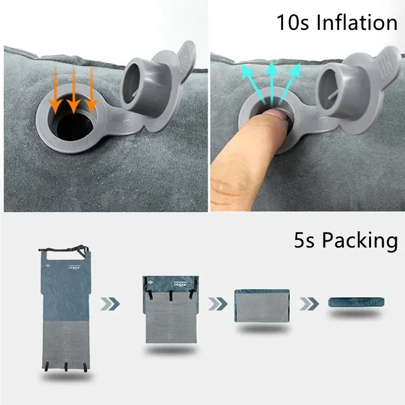 Adjustable Footrest Hammock with Inflatable Pillow Seat Cover Planes Trains Buses Swing Chair Outdoor Chair Travel Hammock Chair 4
