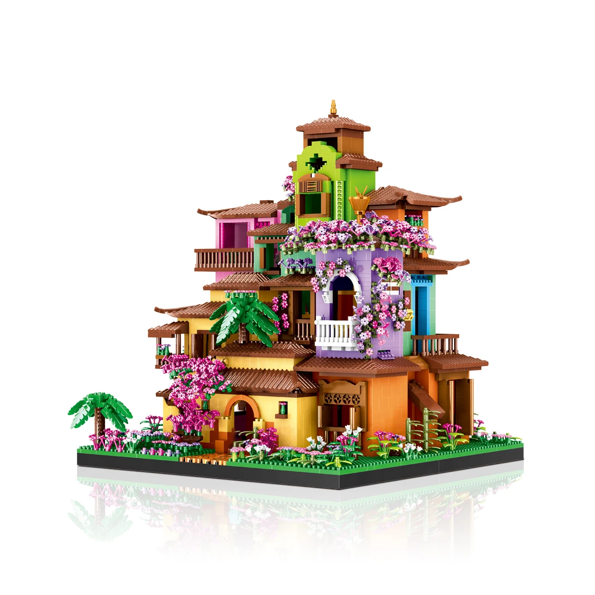 Magic Castle Building Blocks Diy Street View Bricks Assembly Toys Boys Adult Home Decorations Children Kids