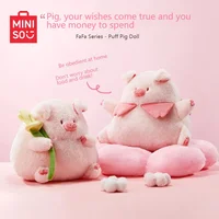 Miniso Fafa Series Bubble Pig Doll Cute Soft Tulip Piggy Model Sofa Decoration Pillow Girls Children Plush Toy Birthday Gift 1